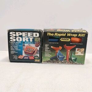Speed Sort And Rapid Wrap Coin Sorter And Roller Set (Missing Penny Tray) #B030